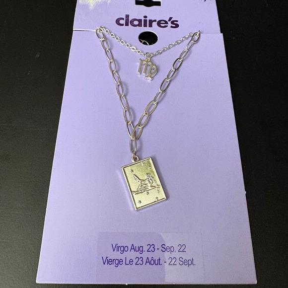Claire's Other - NWT Claires Gold Virgo Zodiac Layered Set of 2 Necklaces August September Gift